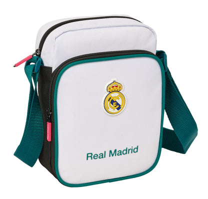 Real Madrid EQUIPACIÓN 26/27 – Shoulder Bag with External Pocket, Pencil Case, Shoulder Strap, Comfortable and Versatile, Quality and Resistance, 16 x 6 x 22 cm