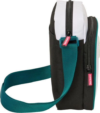 Real Madrid EQUIPACIÓN 26/27 – Shoulder Bag with External Pocket, Pencil Case, Shoulder Strap, Comfortable and Versatile, Quality and Resistance, 16 x 6 x 22 cm