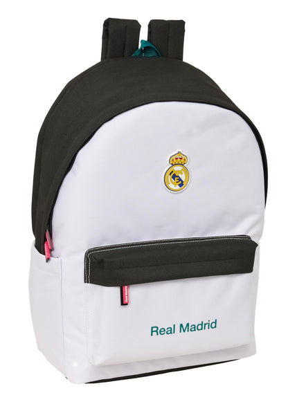 REAL MADRID EQUIPACIÓN 26/27 – Laptop Backpack 15.6 Inches and USB, Ideal for Young People of Different Ages, Recycled Fabric, Comfortable and Versatile, Quality and Resistance, 31 x 18 x 44 cm