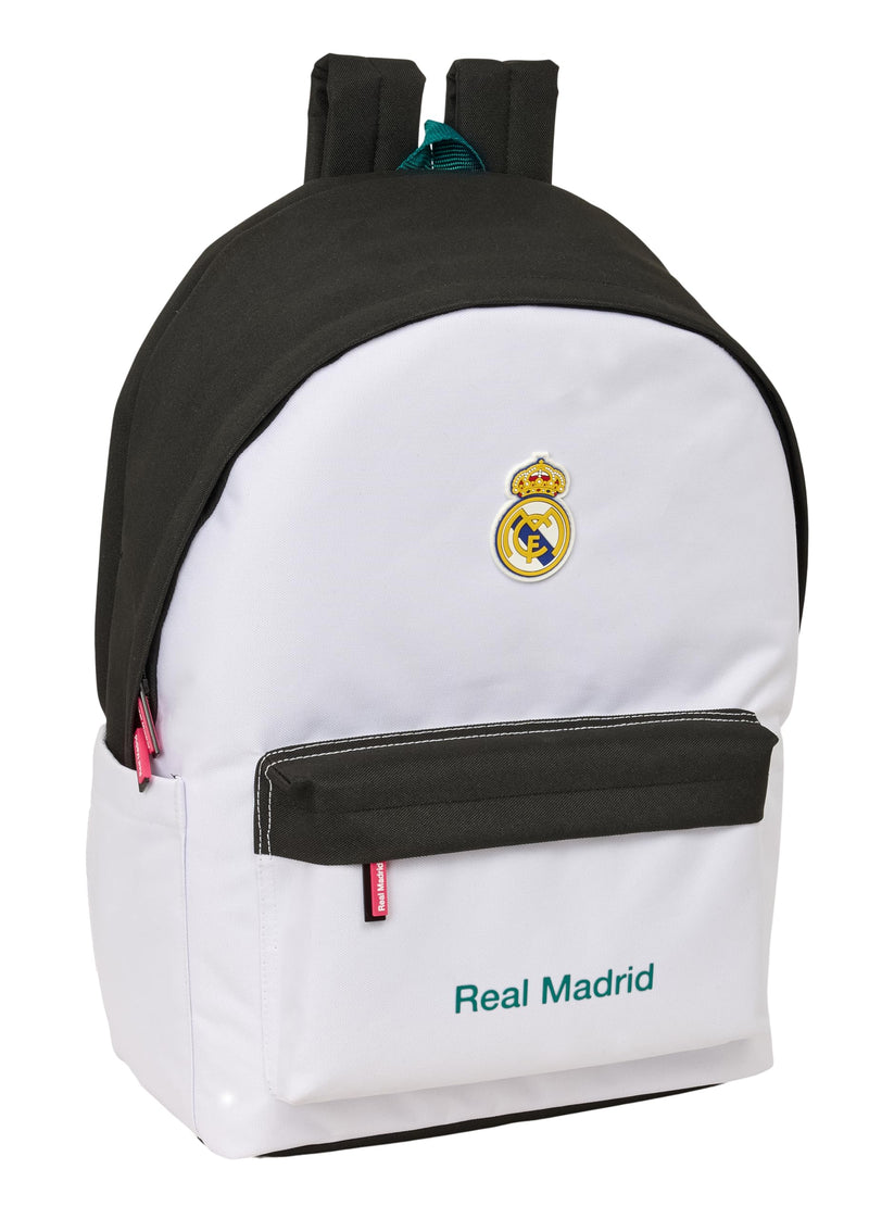 REAL MADRID EQUIPACIÓN 26/27 – Laptop Backpack 15.6 Inches and USB, Ideal for Young People of Different Ages, Recycled Fabric, Comfortable and Versatile, Quality and Resistance, 31 x 18 x 44 cm
