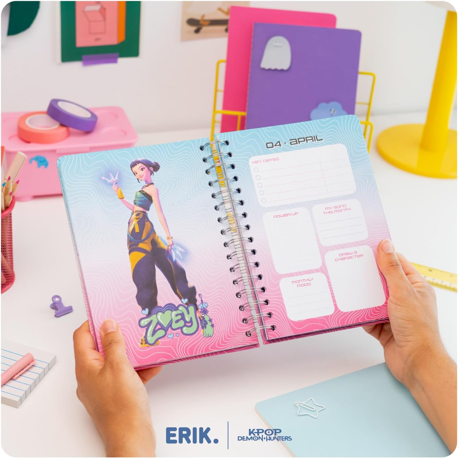 Grupo Erik Hausaufgabenheft 2026 2027 Kpop Demon Hunters Kalender Schulplaner A5 - Schulkalender Schülerkalender Wochenansicht Terminplaner 2026 2027 A5 K-Pop Kwaii Sachen Merch Geschenke Einschulung