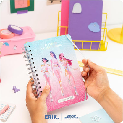 Grupo Erik Hausaufgabenheft 2026 2027 Kpop Demon Hunters Kalender Schulplaner A5 - Schulkalender Schülerkalender Wochenansicht Terminplaner 2026 2027 A5 K-Pop Kwaii Sachen Merch Geschenke Einschulung