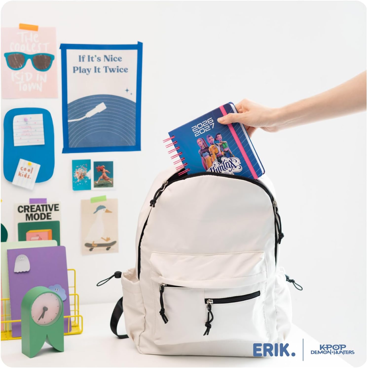 Grupo Erik Diario Scuola 2026 2027 Elementari Kpop Demon Hunters - Agenda Giornaliera 2026 2027 per Scuola Medie, 11 Mesi | Diario Scolastico con Copertina Rigida e Divisori Illustrati (14 x 16 cm