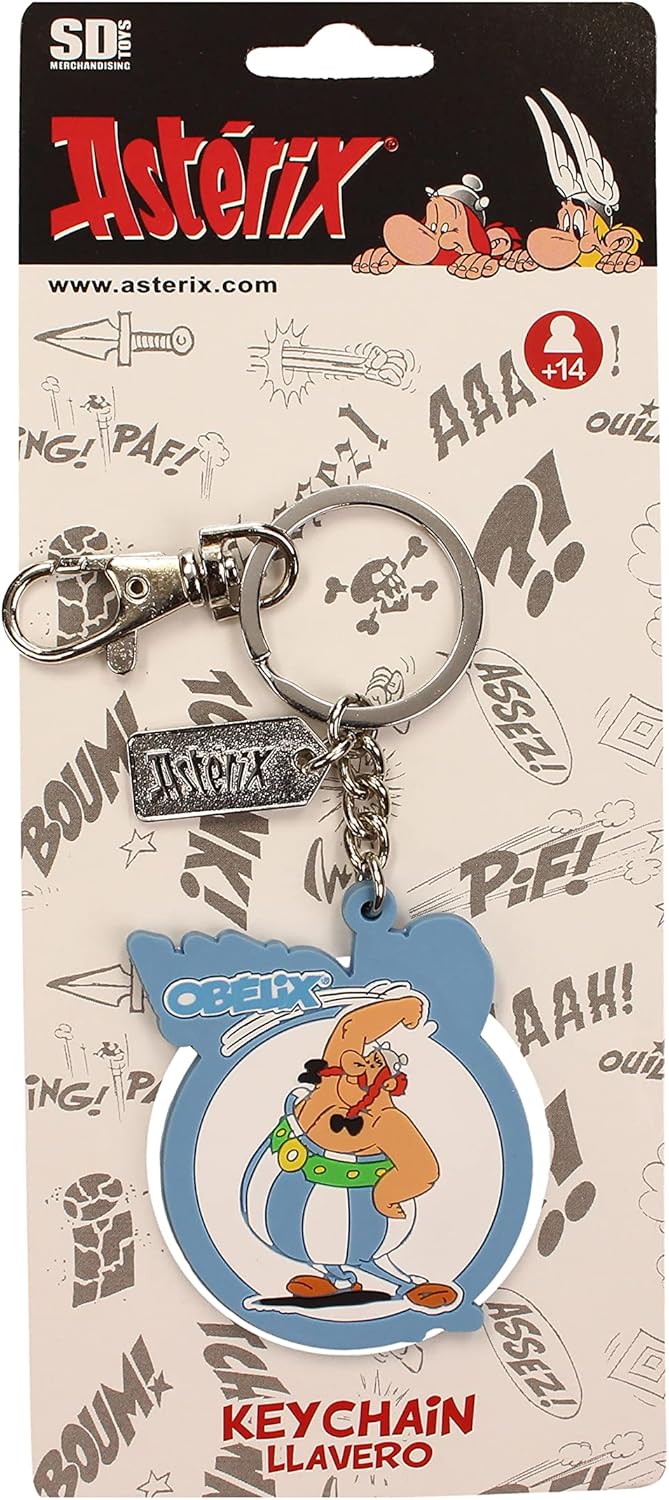 SD toys Asterix Obelix Pafff Wendbarer Schlüsselanhänger aus Gummi (SDTASX27805