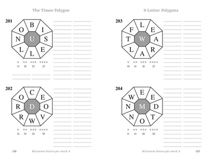 The Times Polygon Book 3: 300 word wheel puzzles (The Times Puzzle Books