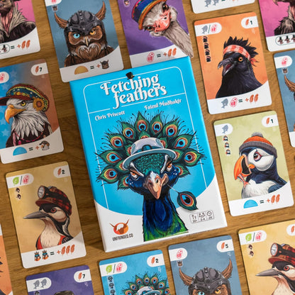 Fetching Feathers - Strategy Card Game for Bird Lovers | Fancy flock board game for families and adults. Features a quick 25-minute playtime for 2 to 4 players, ages 10 and up.