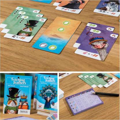 Fetching Feathers - Strategy Card Game for Bird Lovers | Fancy flock board game for families and adults. Features a quick 25-minute playtime for 2 to 4 players, ages 10 and up.