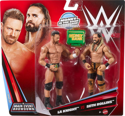 Mattel WWE Main Event Showdown 2-Pack Seth Rollins vs La Knight S27 JHJ64