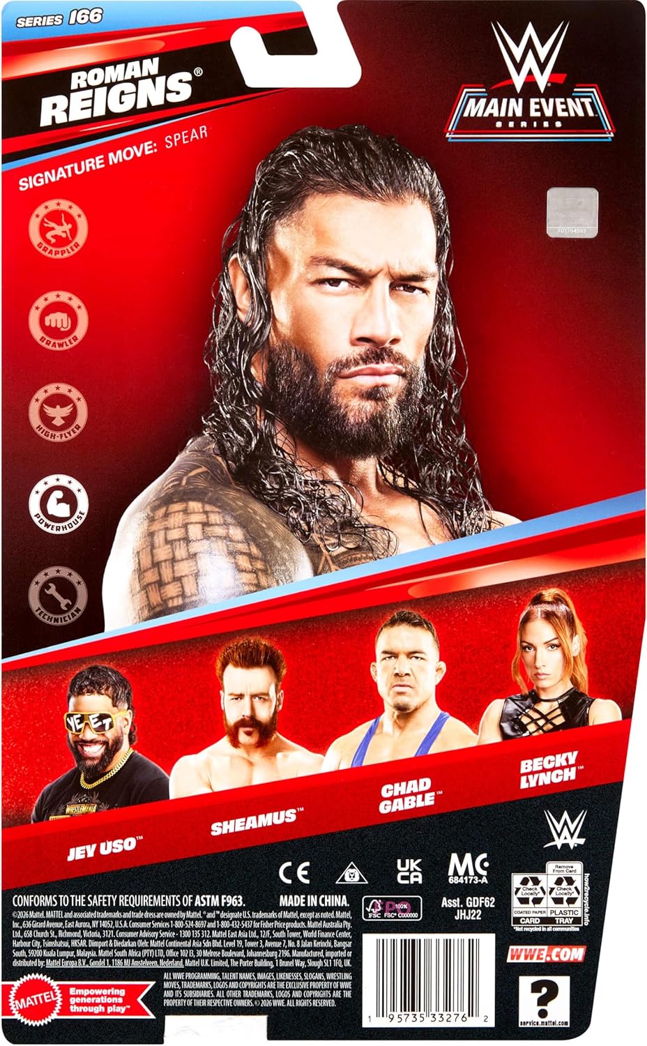 Mattel WWE Main Event Series Roman Reigns Action Figure