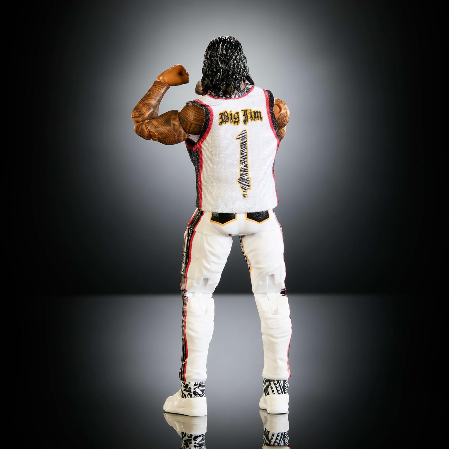 WWE Elite Action Figure & Accessories, Series #126 Set, 6-inch Collectible Jimmy USO with 25 Articulation Points & Swappable Hands