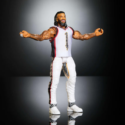WWE Elite Action Figure & Accessories, Series #126 Set, 6-inch Collectible Jimmy USO with 25 Articulation Points & Swappable Hands
