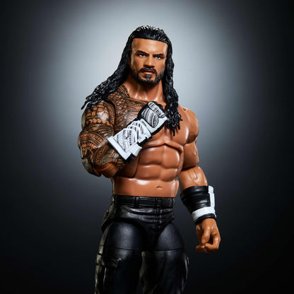 WWE Elite Action Figure & Accessories, Series #126 Set, 6-inch Collectible Roman Reigns with 25 Articulation Points & Swappable Hands
