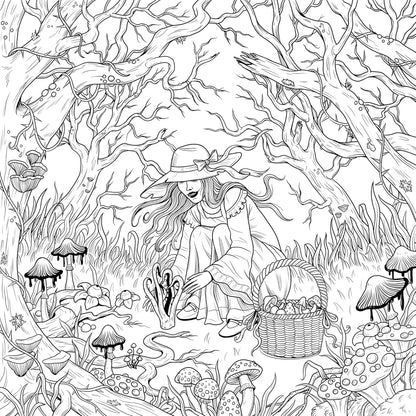 Mythogoria: Cottagegore: A Dark Coloring Book of Cozy Nightmares