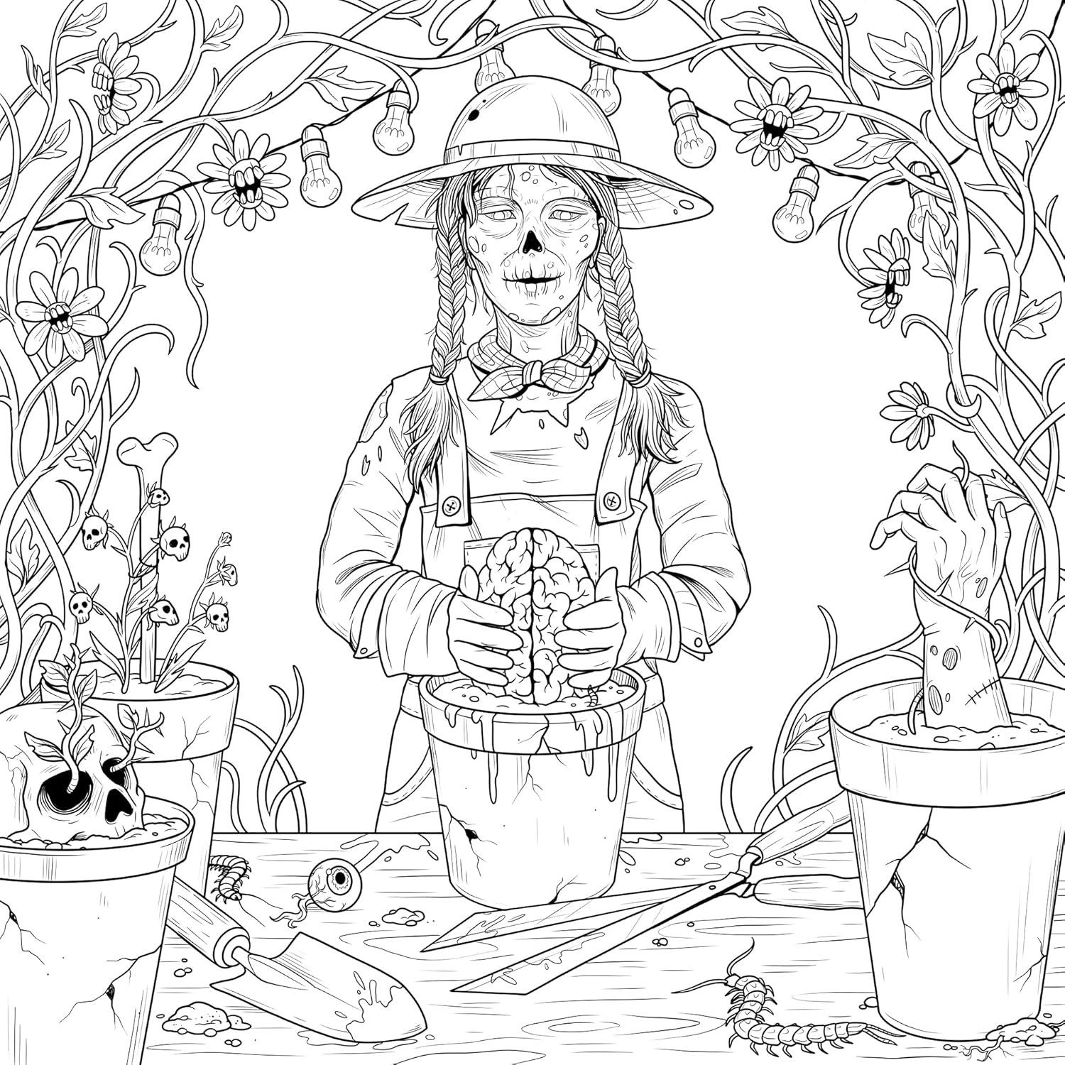 Mythogoria: Cottagegore: A Dark Coloring Book of Cozy Nightmares