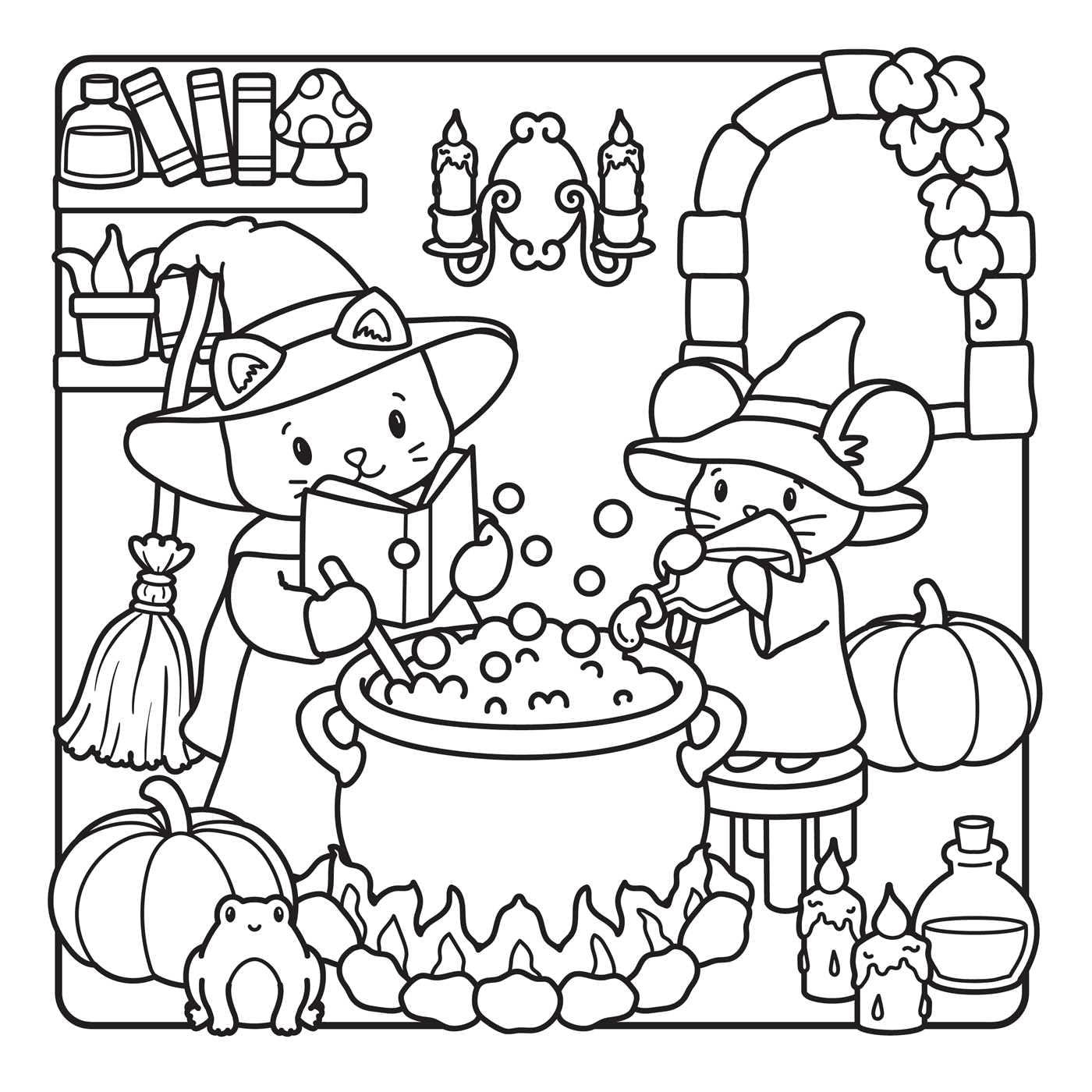 The Not-So-Spooky Halloween Coloring Book (Cute and Cozy