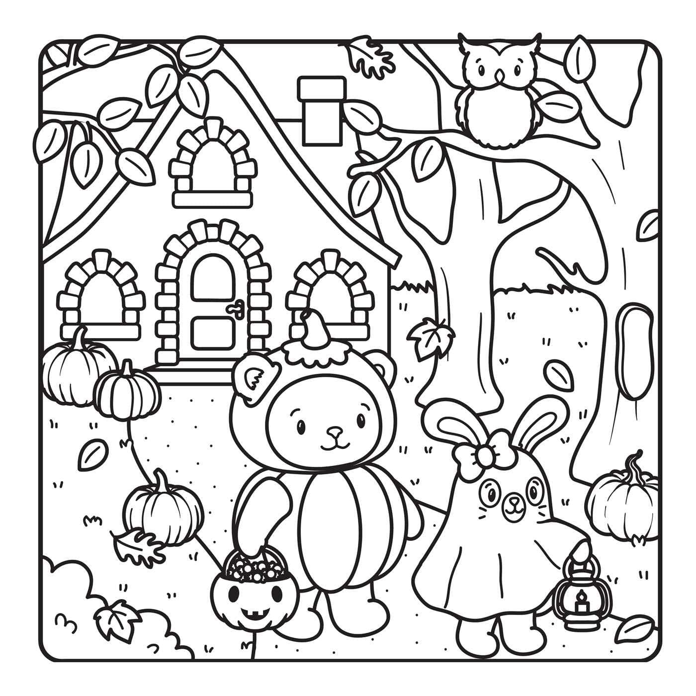 The Not-So-Spooky Halloween Coloring Book (Cute and Cozy