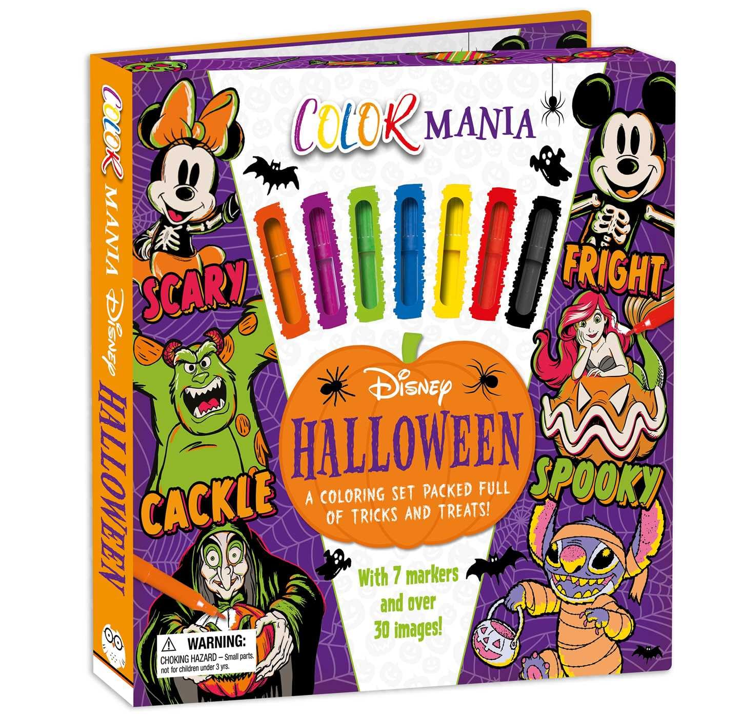 Disney Halloween: Colormaniaa Coloring Set Packed Full of Tricks and Treats, Including 7 Markers and 30 Images!