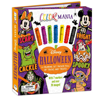 Disney Halloween: Colormaniaa Coloring Set Packed Full of Tricks and Treats, Including 7 Markers and 30 Images!
