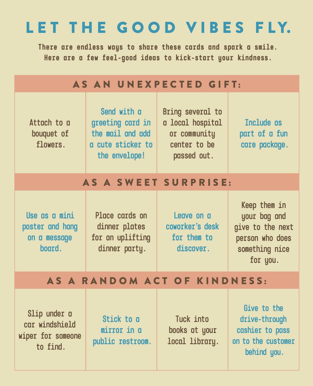 Just So You Know . . . It's All in You: Shareable Cards to Fuel Someone's Fire