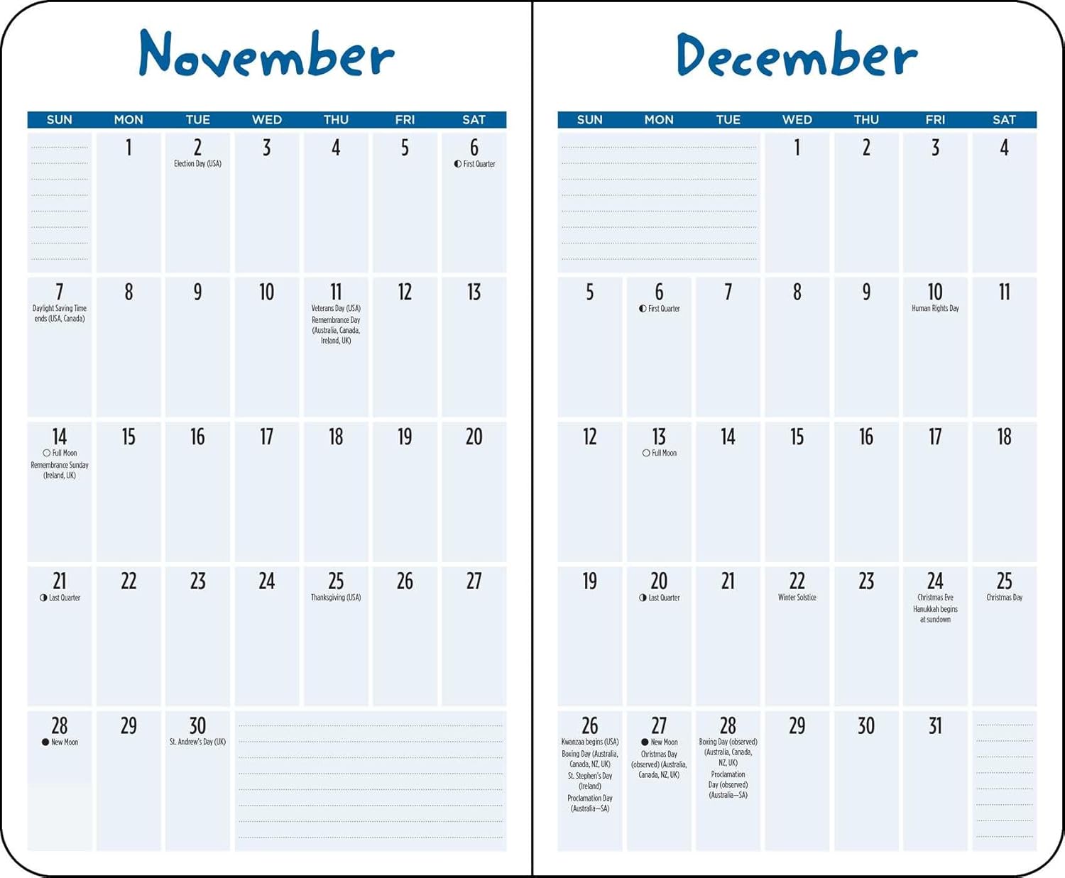 Thoughts of Dog 2027 Monthly/Weekly Planner Calendar