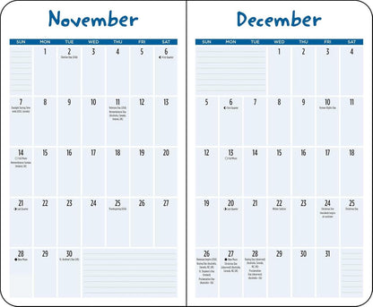 Thoughts of Dog 2027 Monthly/Weekly Planner Calendar