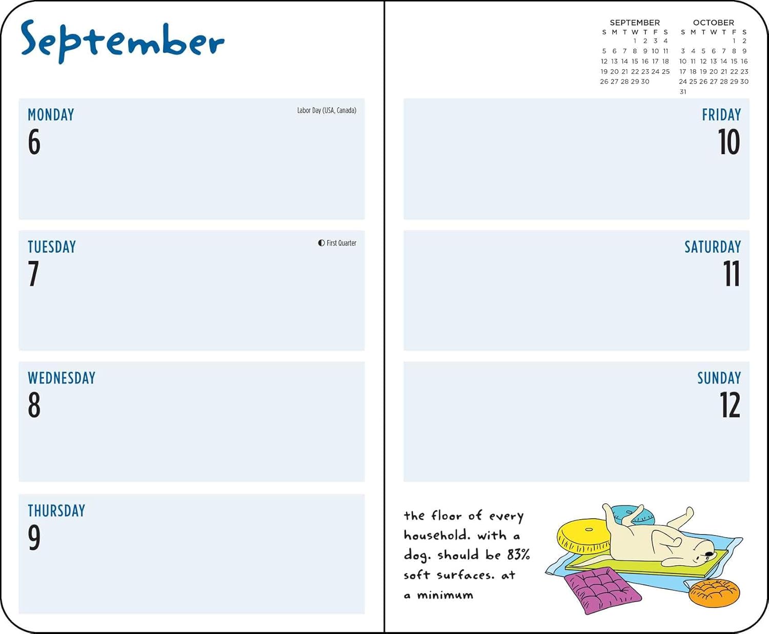 Thoughts of Dog 2027 Monthly/Weekly Planner Calendar