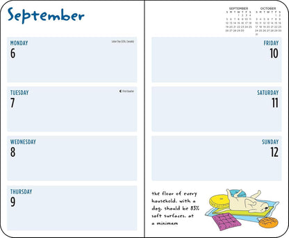 Thoughts of Dog 2027 Monthly/Weekly Planner Calendar