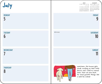 Thoughts of Dog 2027 Monthly/Weekly Planner Calendar