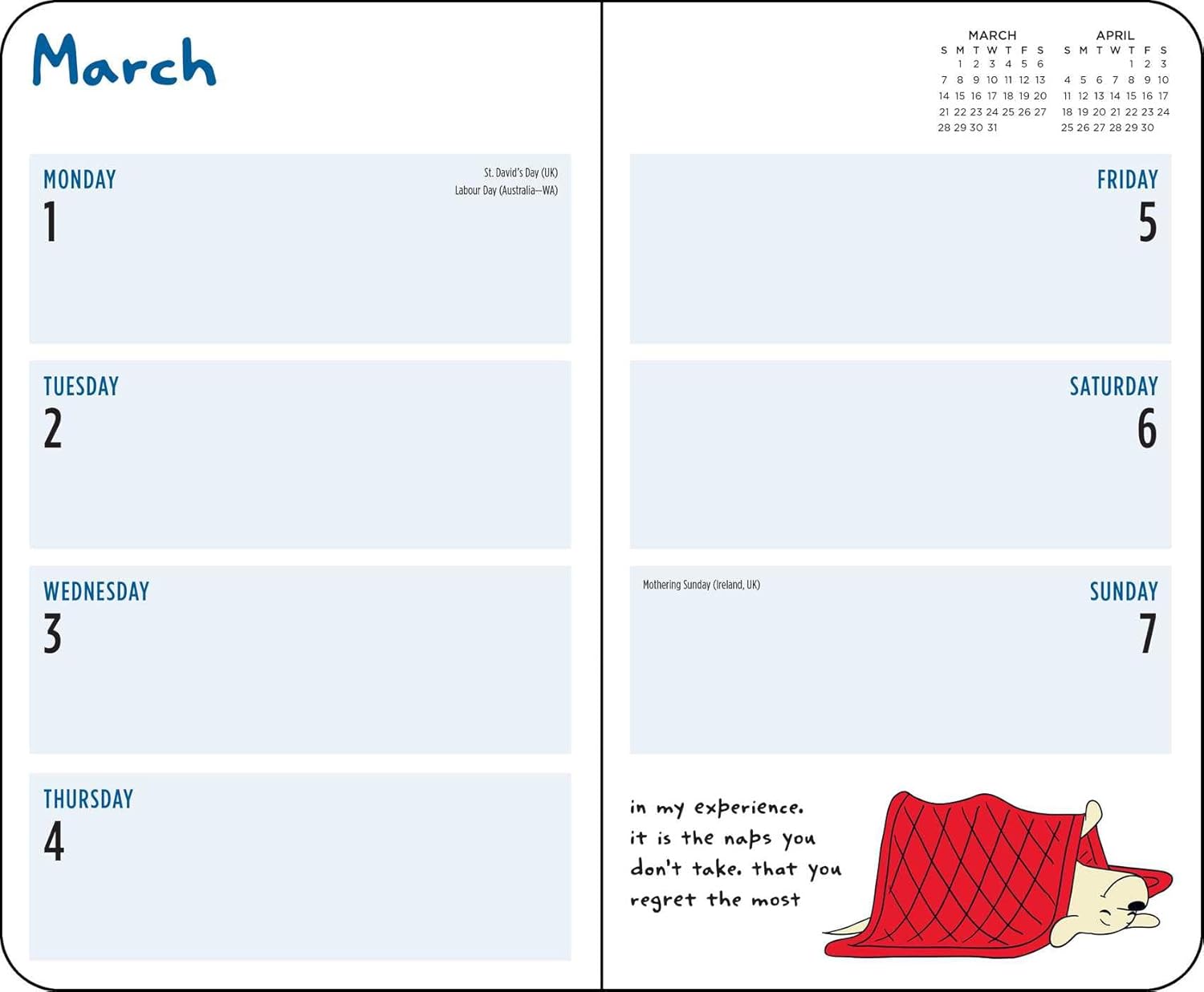 Thoughts of Dog 2027 Monthly/Weekly Planner Calendar