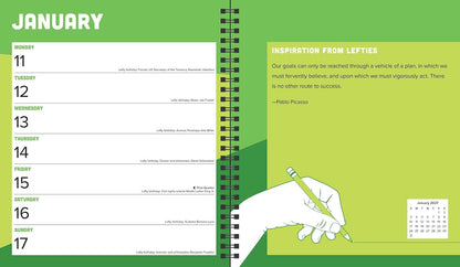 Left-Hander's 2027 Weekly Planner Calendar: Left-Handed Legends, Lore & More