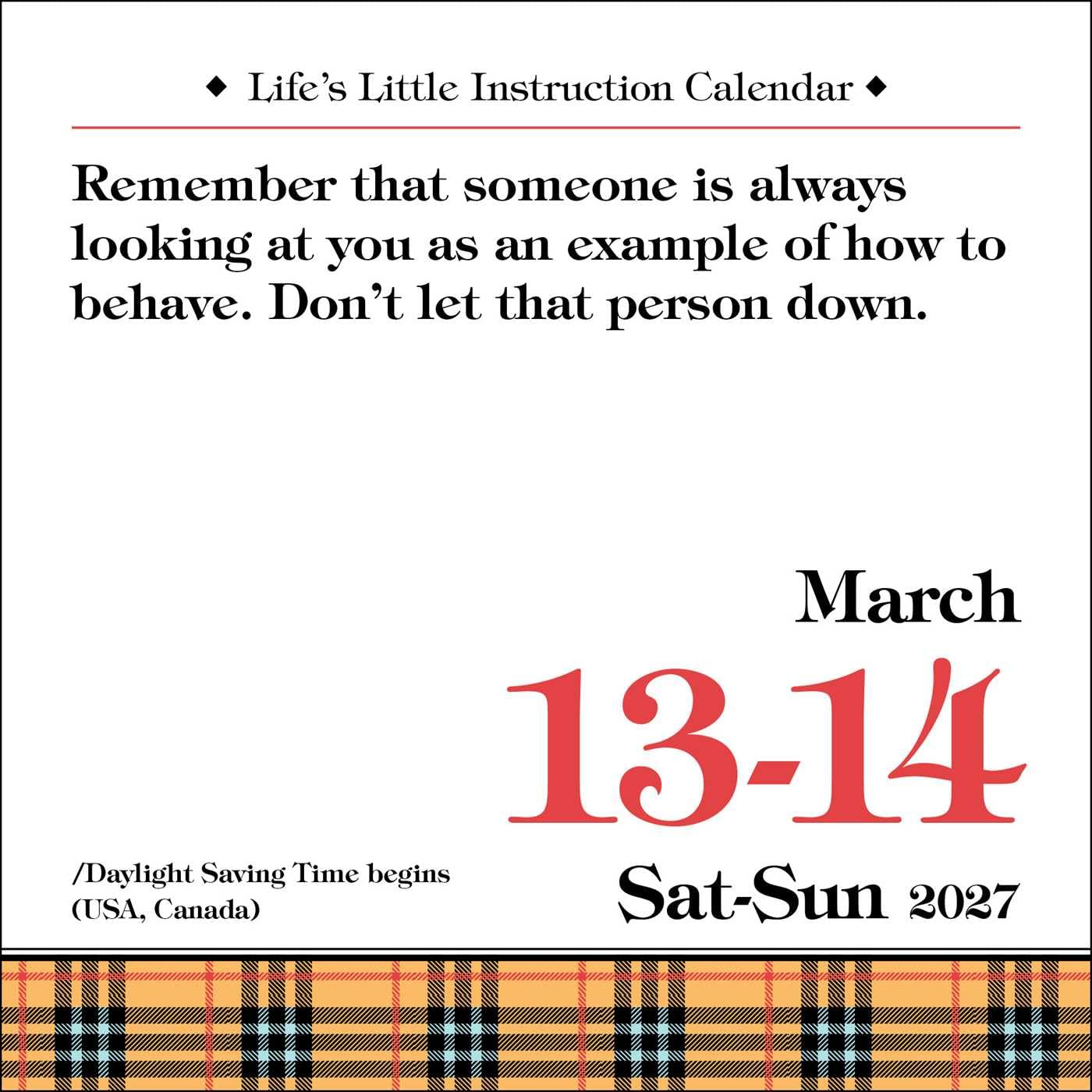 Life's Little Instruction 2027 Day-to-Day Calendar