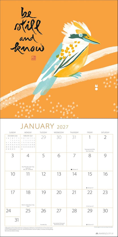 Thich Nhat Hanh 2027 Wall Calendar: Touching Peace