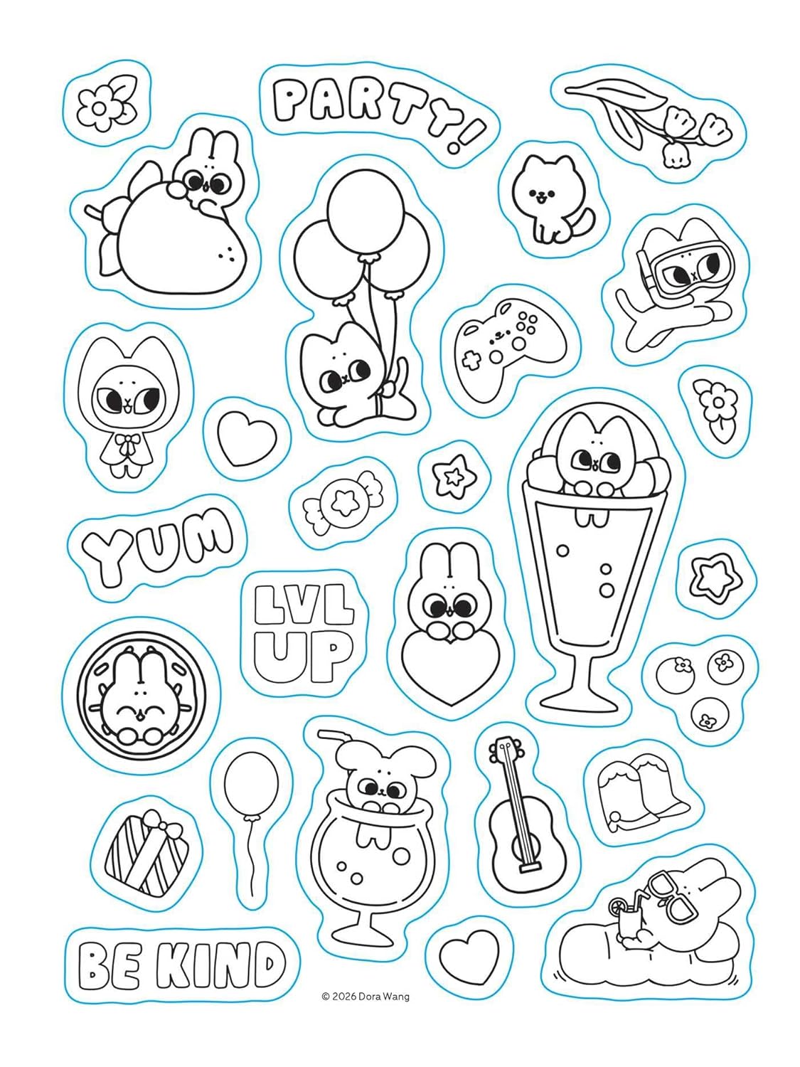 Pocket Peaches 2027 Monthly/Weekly Coloring Planner with Stickers to Color