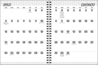 Pocket Peaches 2027 Monthly/Weekly Coloring Planner with Stickers to Color