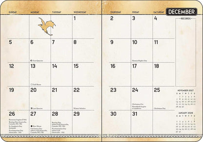 Fourth Wing 2027 Monthly/Weekly 12-Month Planner Calendar
