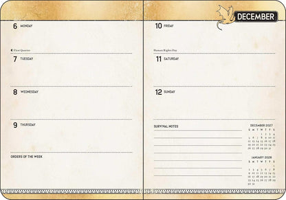 Fourth Wing 2027 Monthly/Weekly 12-Month Planner Calendar