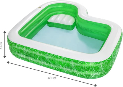 Opblaasbaar Kinderzwembad Bestway Groen 231 x 231 x 51 cm