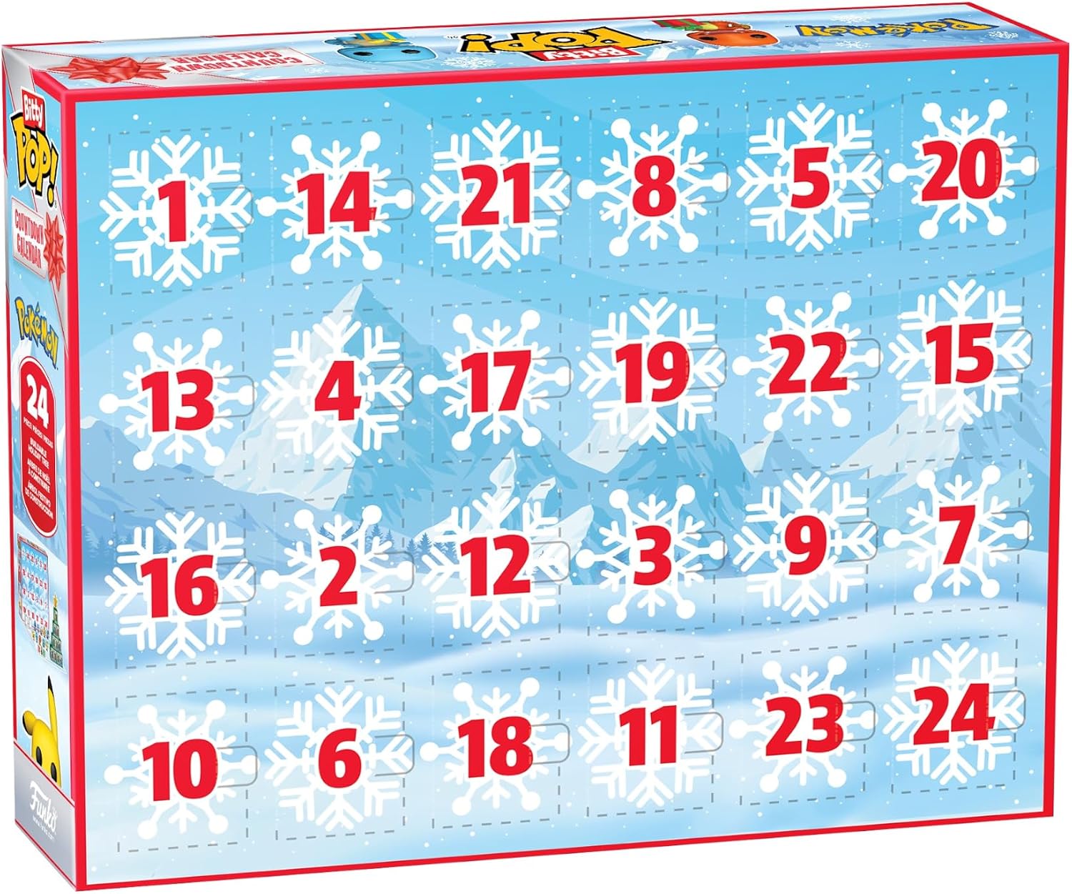 Funko Bitty POP! Countdown Calendar: Pokemon - Calendario dell’Avvento - 24 giorni di sorprese - Da collezione Vinyl Mini Figures - Scatola misteriosa - Idea regalo - Conto alla rovescia di Natale