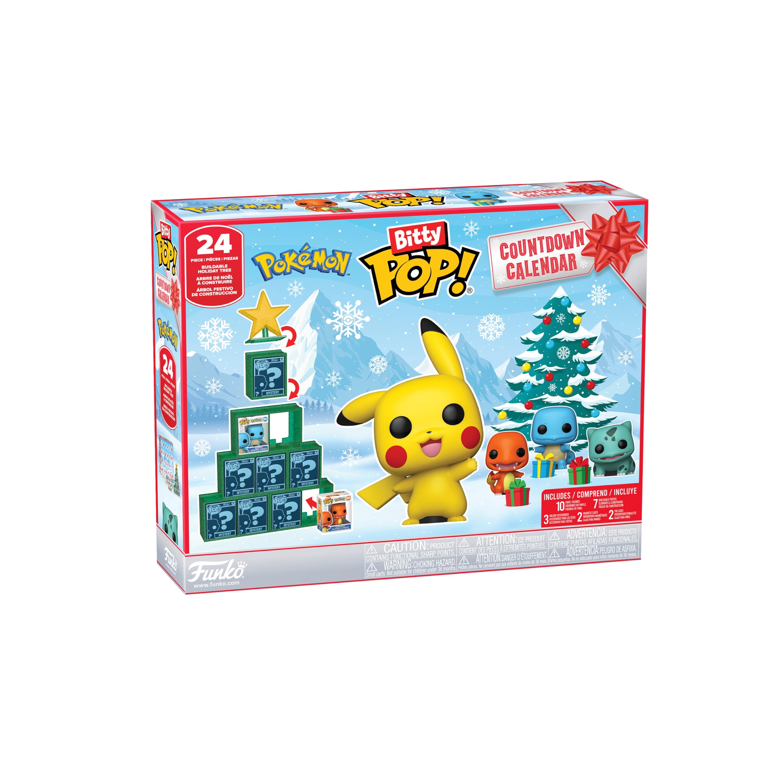 Funko Bitty POP! Countdown Calendar: Pokemon - Calendario dell’Avvento - 24 giorni di sorprese - Da collezione Vinyl Mini Figures - Scatola misteriosa - Idea regalo - Conto alla rovescia di Natale
