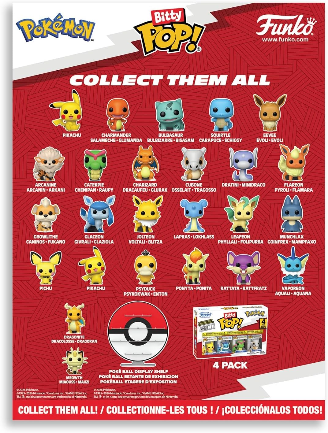 Funko Bitty POP! Countdown Calendar: Pokemon - Calendario dell’Avvento - 24 giorni di sorprese - Da collezione Vinyl Mini Figures - Scatola misteriosa - Idea regalo - Conto alla rovescia di Natale