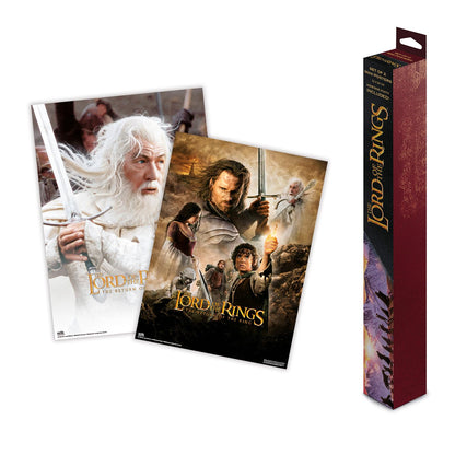 Grupo Erik Poster - Il Signore degli Anelli - Set di 2 mini poster 38 x 52 cm - Poster artistico spedito arrotolato in una scatola protettiva - Regali del Signore degli Anelli, regali LOTR