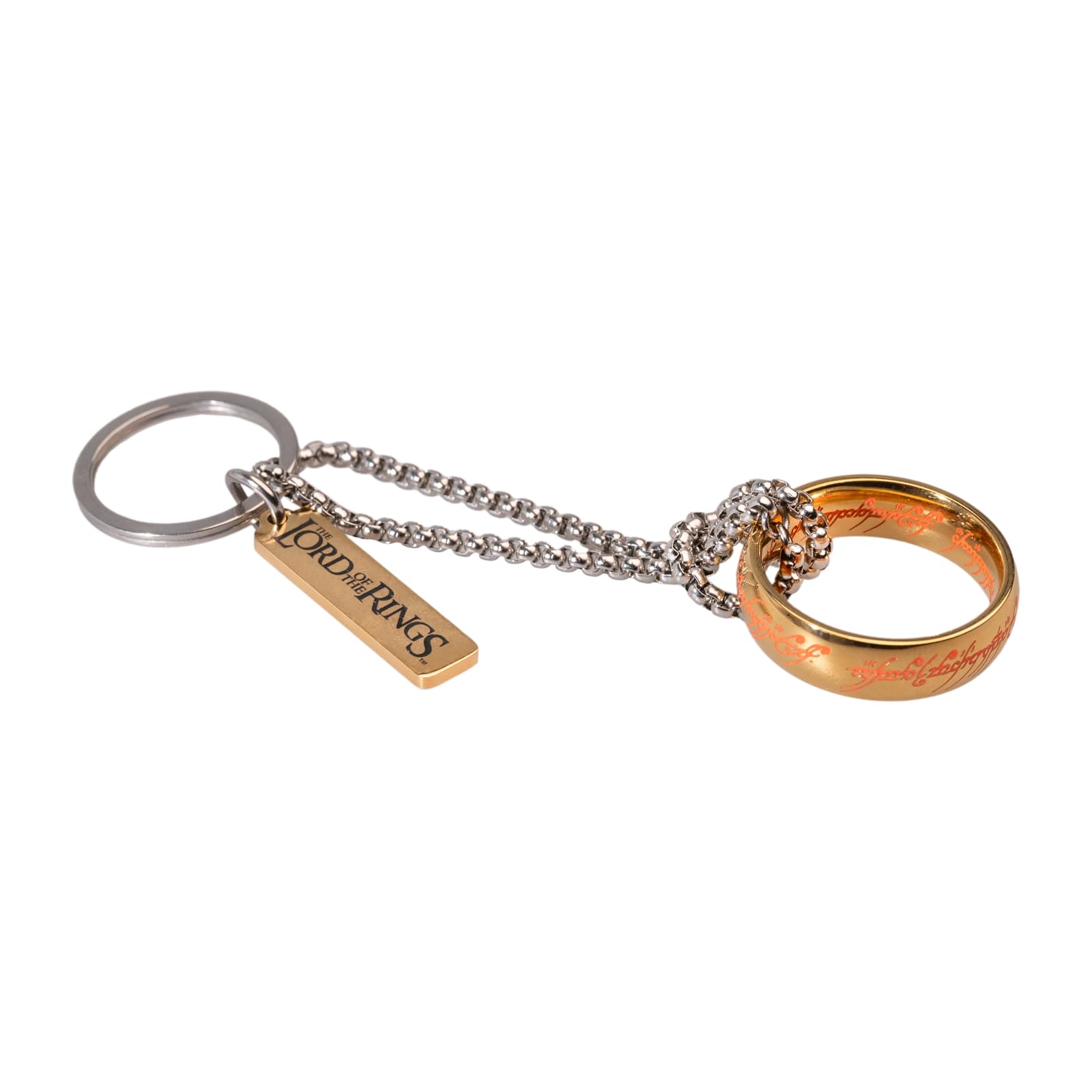 Grupo Erik Portachiavi Il Segnore degli Anelli - Portachiavi Donna e Uomo in Metallo Smaltato Luminiscente con Anello per Più Chiavi | Keychain Lord of the Rings (3 x 10,3 cm