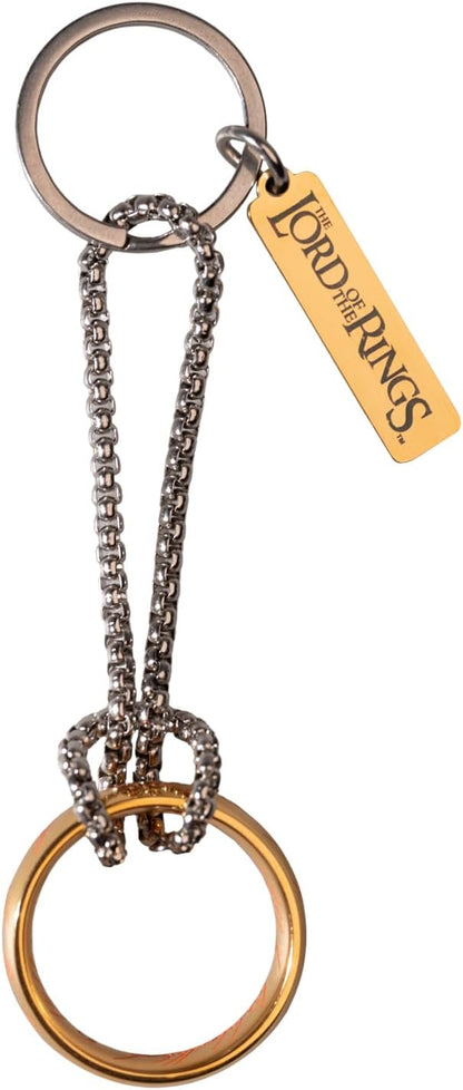 Grupo Erik Portachiavi Il Segnore degli Anelli - Portachiavi Donna e Uomo in Metallo Smaltato Luminiscente con Anello per Più Chiavi | Keychain Lord of the Rings (3 x 10,3 cm