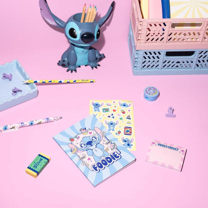 Grupo Erik Astuccio Set Cancelleria Stitch - Set Cancelleria con Taccuino A6, Stickers, Block Notes, Penna, Matita, Gomma e Temperamatite | Cancelleria Scuola Disney