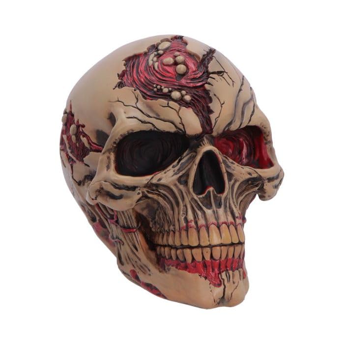 Nemesis Now Walker of Death Zombie Skull Ornament - Handgeschilderde Gothic Horror Polyresin Collectible, Hall of Horrors, 15,5 cm