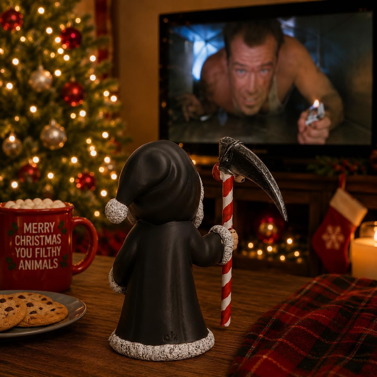Silent Nightmares Gothic Christmas Figurine Collection – Alternative Festive Collectibles (Grimble