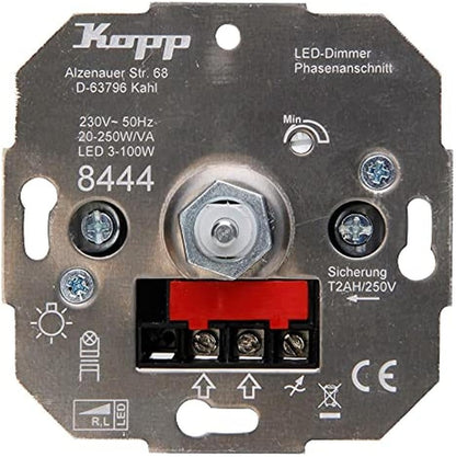 Kopp Led Inbouwdimmer - 3-100W - Universeel - Instelbare Helderheid - Ip20