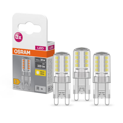 Osram 4058075450073 Led-Lamp Energielabel E (A - G) G9 Ballon 2.6 W = 30 W Warmwit (+ X L) 15 Mm X 47 Mm 3 Stuk(S)