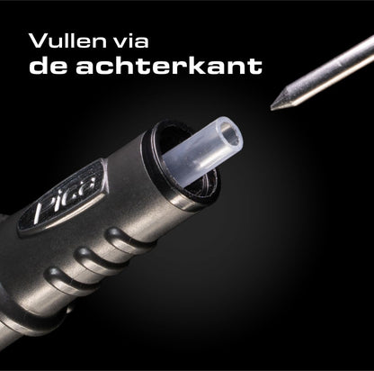 Pica 4050 I 10-delige vervangingsvulsysteemset Dry 3030 I Diameter 2,8 mm I Grafietvulling met speciale hardheid H voor precieze markeringen I perfect voor timmerlieden I voor bijna alle oppervlakken