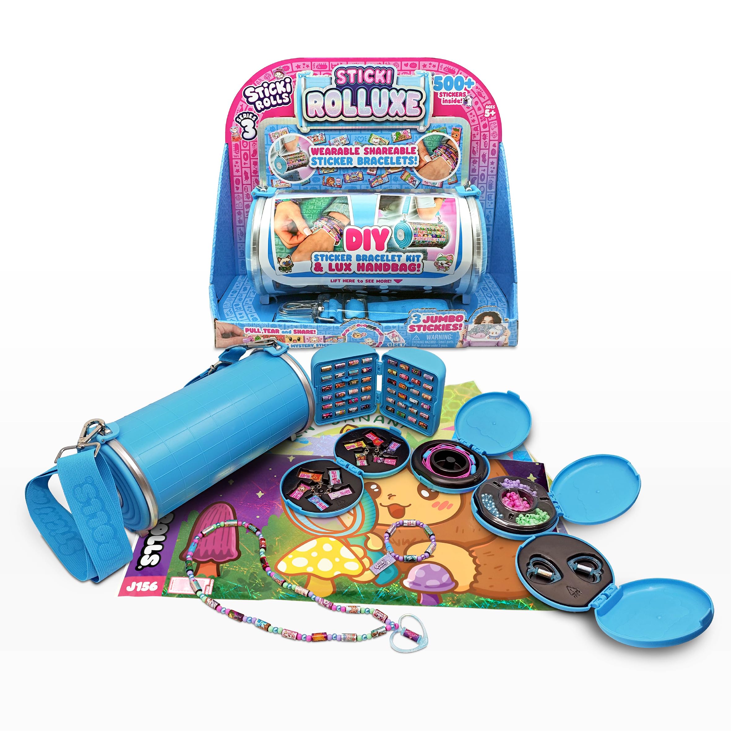 Sticki Rolls Sticki Rolluxe S3, borsa da trasporto, kit di adesivi per gioielli